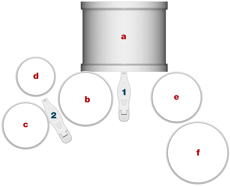 Bill Bruford's Setup Diagram