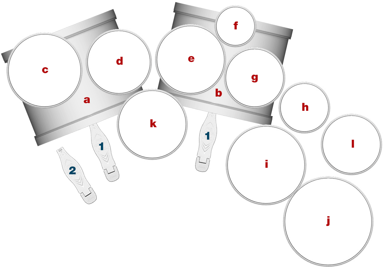 Billy Cobham's Setup Diagram