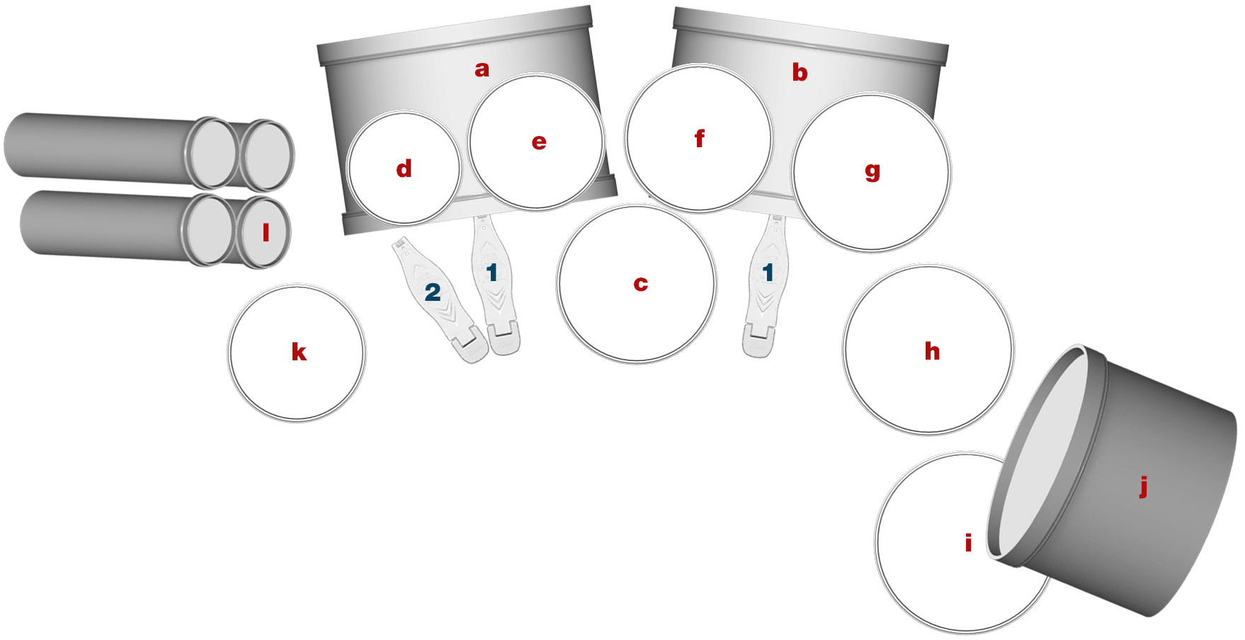 Simon Phillips's Setup Diagram