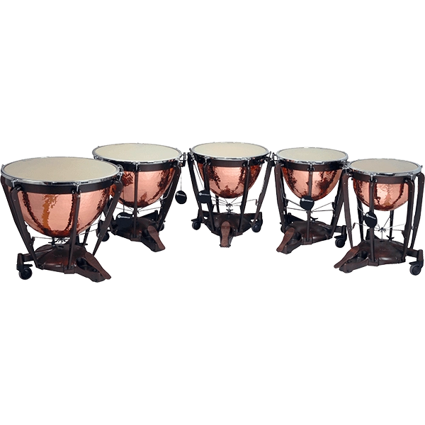 Bergerault Grand Professional Series Timpani Set 20"-23"-26"-29"-32", Parabolic, Hand-Hammered Copper  GP03692KH