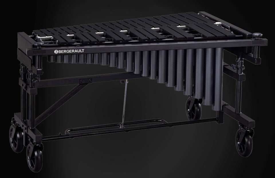Bergerault Performance Series Field Vibraphone, 3.0 Octaves, Black Bars, Motorless, KVPS30NBD