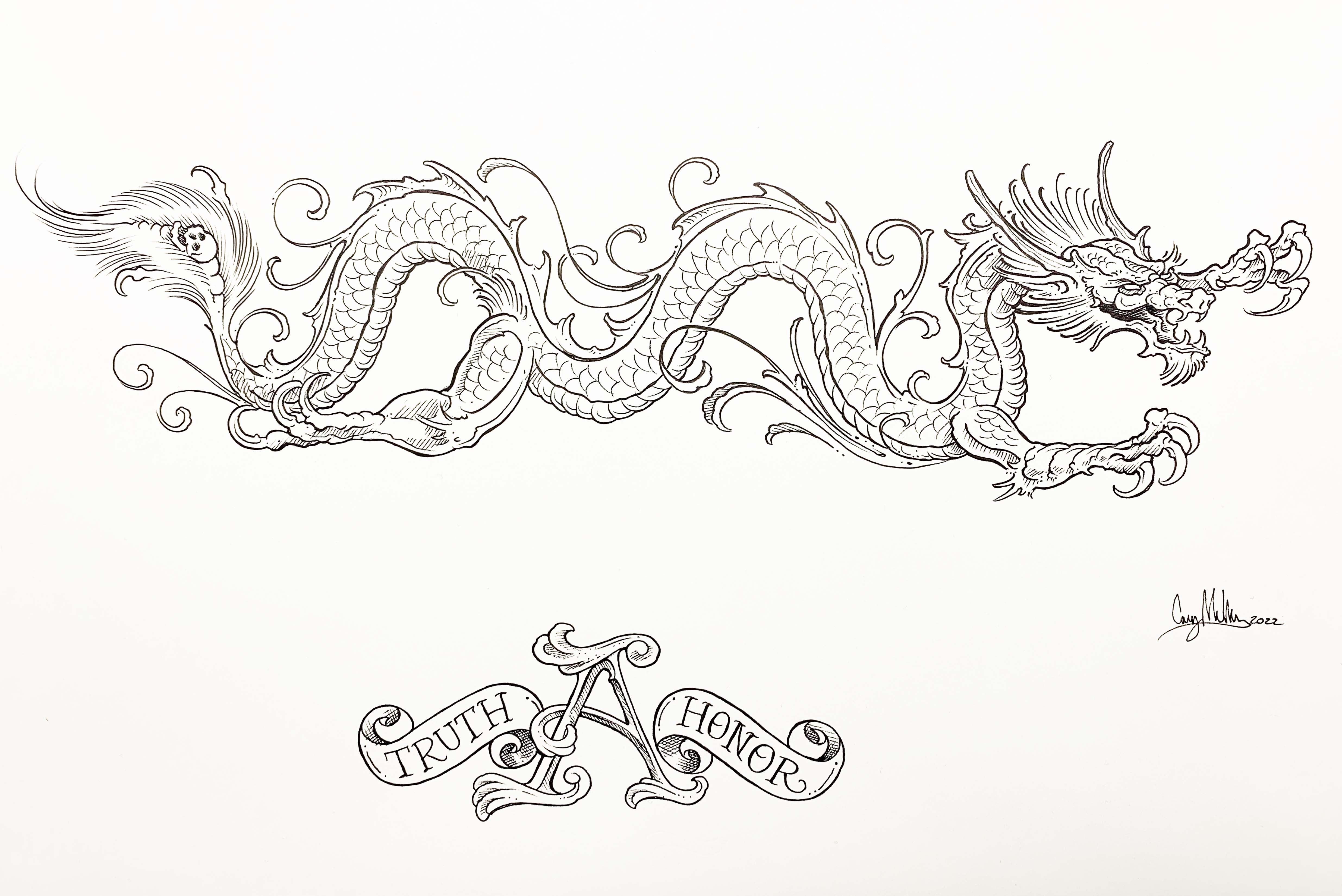 Hand Drawing by Corey Miller