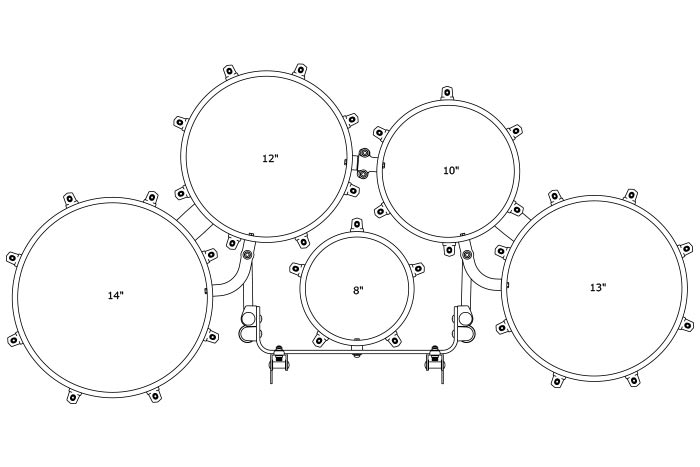 Tenor Quad Drums r drumline