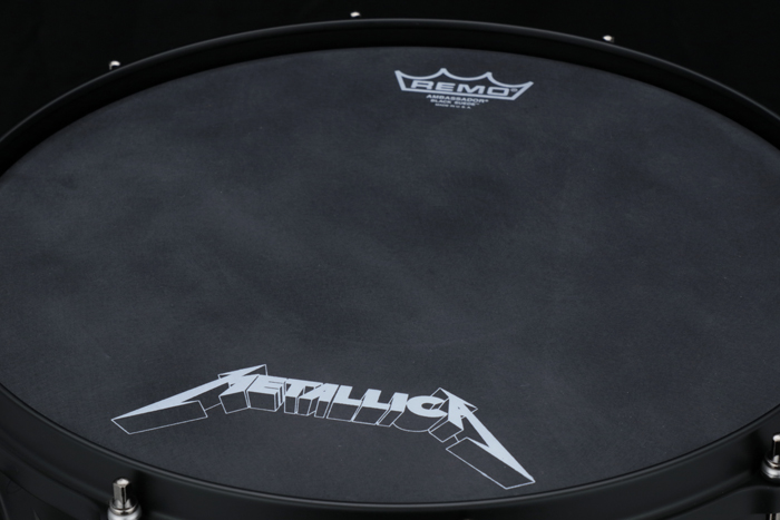 REMO&reg; Black Suede Ambassador with Metallica’s logo