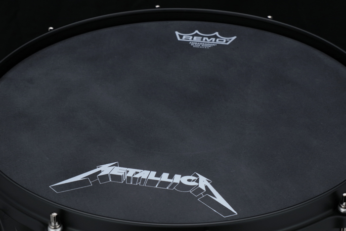 REMO® Black Suede Ambassador with Metallica’s logo